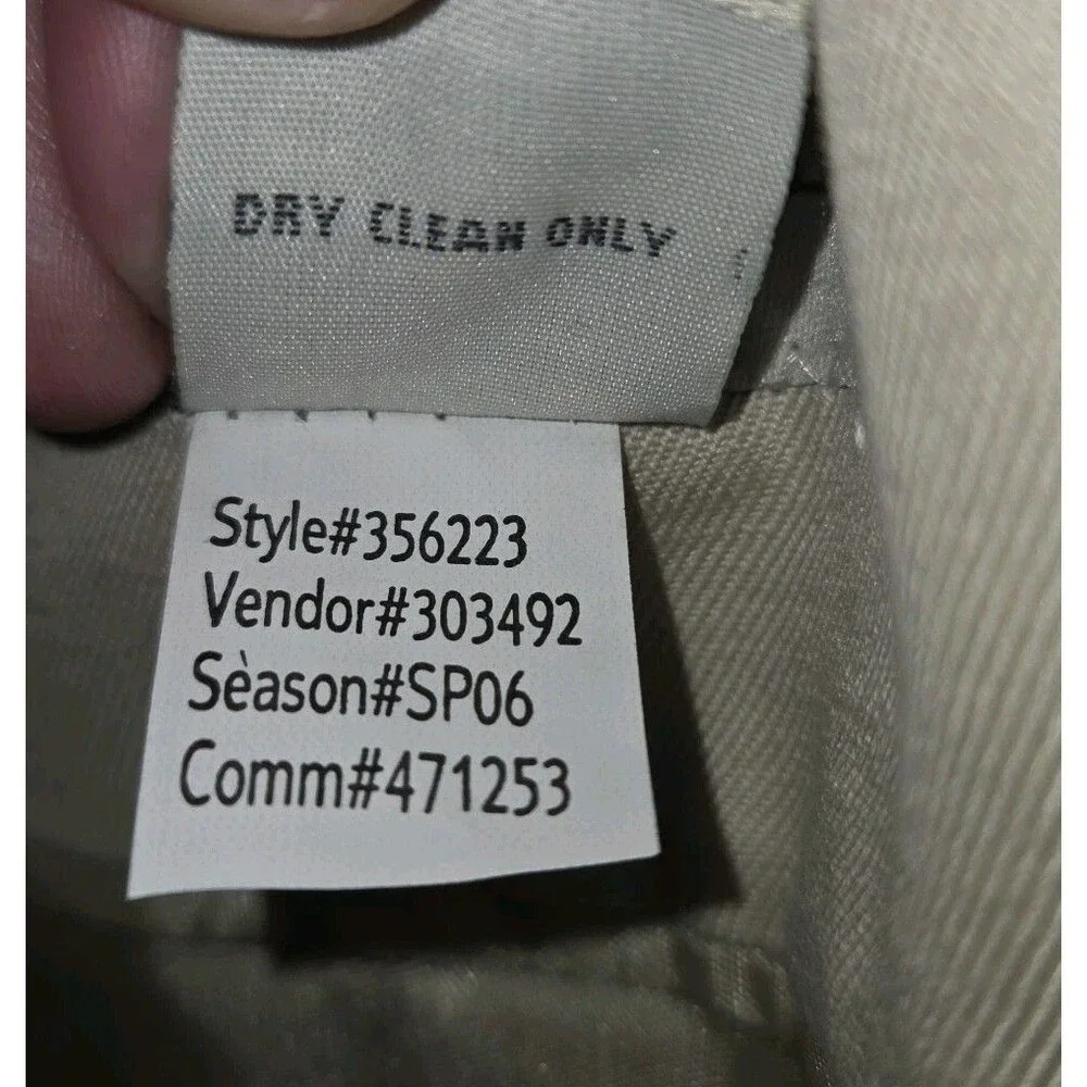 Banana Republic Mens Cotton Linen 3-Button Suit Jacket Blazer Beige Tan 42L